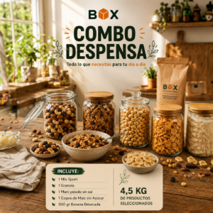 Combo de productos saludables para una despensa equilibrada de Box Distribuidora.