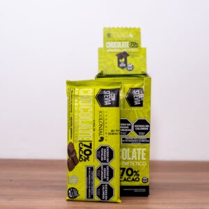 Barra de Chocolate Negro 70% con Stevia - 100 gr